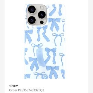 Loopy Case Blue Bow iPhone Case